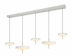 Trio Leuchten LED-Pendelleuchte 5flg grau^ Pendelleuchten