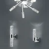 Badleuchten>Trio Leuchten LED-Wandleuchte 2flg silberfarben