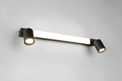Außenwandleuchten|Außenleuchten>Trio Leuchten LED-Wandleuchte 3flg schwarz