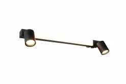 Außenwandleuchten|Außenleuchten>Trio Leuchten LED-Wandleuchte 3flg schwarz