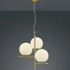 Trio Leuchten Pendelleuchte 3flg goldfarben^ Pendelleuchten