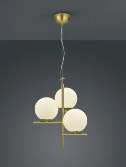 Trio Leuchten Pendelleuchte 3flg goldfarben^ Pendelleuchten