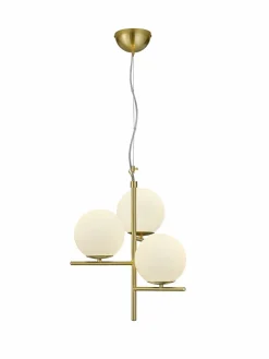 Trio Leuchten Pendelleuchte 3flg goldfarben^ Pendelleuchten