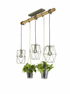 Trio Leuchten Pendelleuchte 3flg silberfarben^ Pendelleuchten