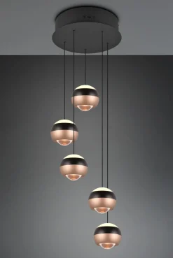 Pendelleuchten>Trio SELECT LED-Pendelleuchte 5flg schwarz