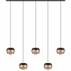 Trio SELECT LED-Pendelleuchte 5flg schwarz^ Pendelleuchten