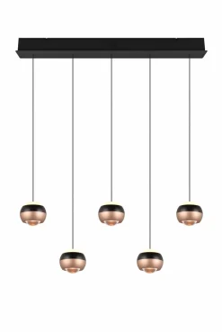 Trio SELECT LED-Pendelleuchte 5flg schwarz^ Pendelleuchten