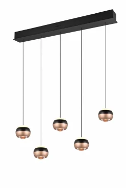 Trio SELECT LED-Pendelleuchte 5flg schwarz^ Pendelleuchten