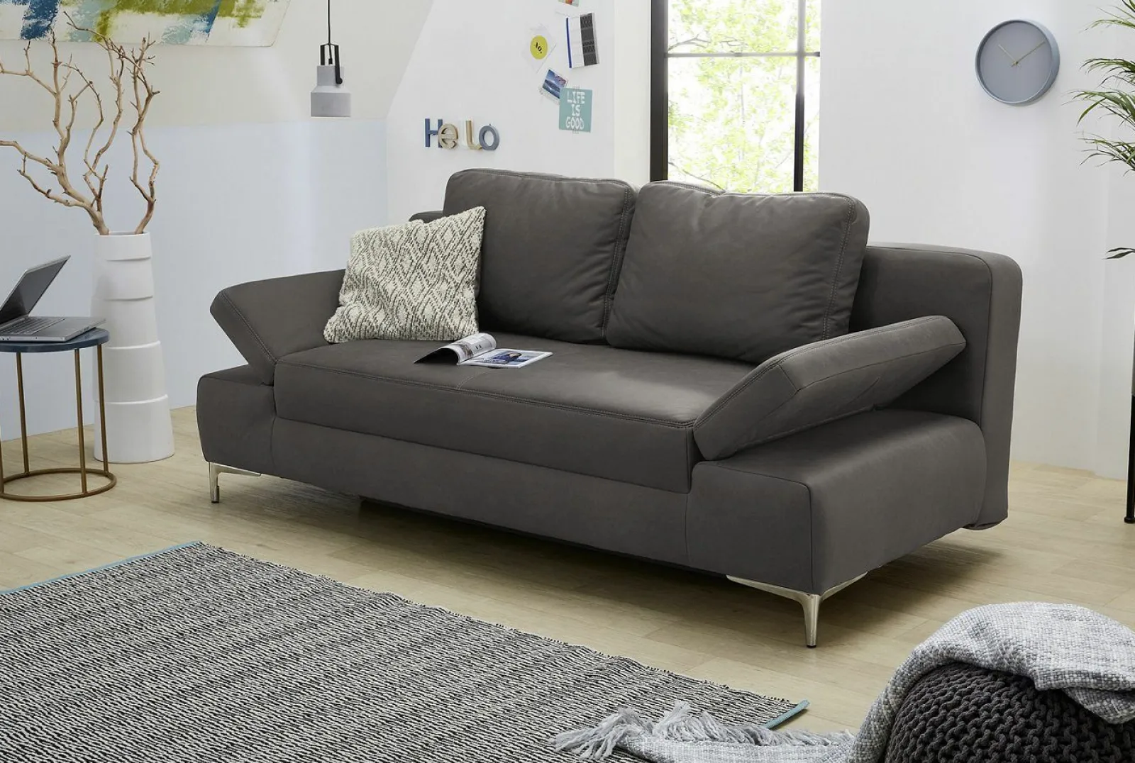 Verwandlungssofa grau^ Sofas & Couches|Schlafsofas