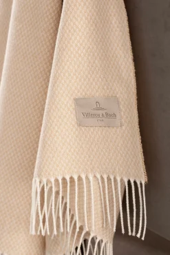 Wohndecken>Villeroy & Boch Fransenplaid beige