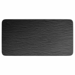 Serviergeschirr>Villeroy & Boch Servierplatte 34,9x17,9cm schwarz
