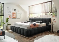 vito Designbett schwarz^ Polsterbetten|Betten