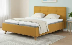 Polsterbetten|Betten>vito Desingbett orange