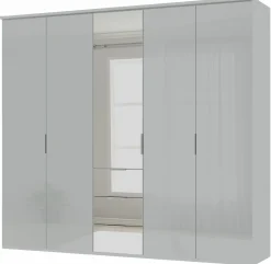 Kleiderschränke>vito Drehtürenschrank grau