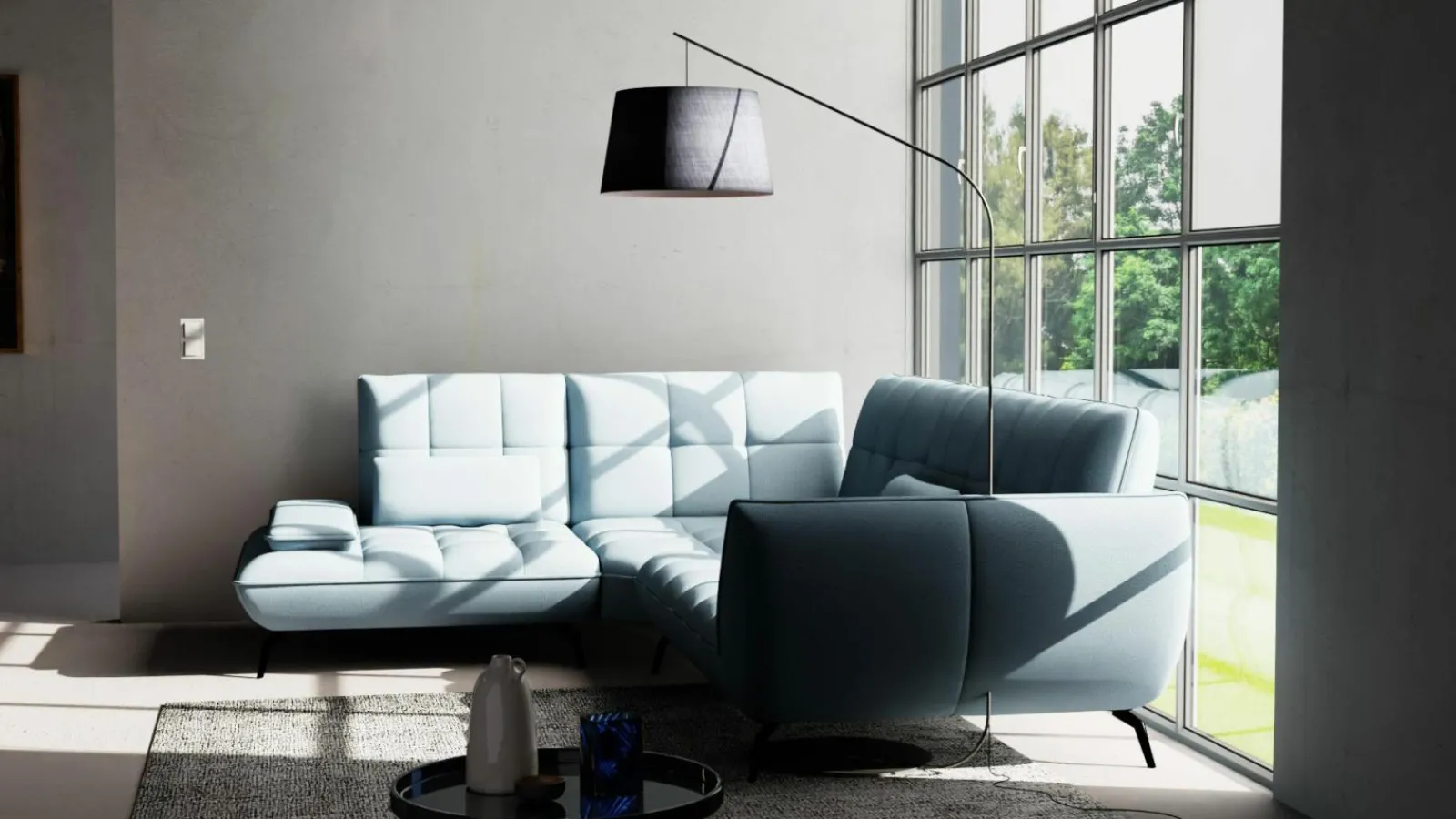 Sofas & Couches>vito Polstergarnitur blau