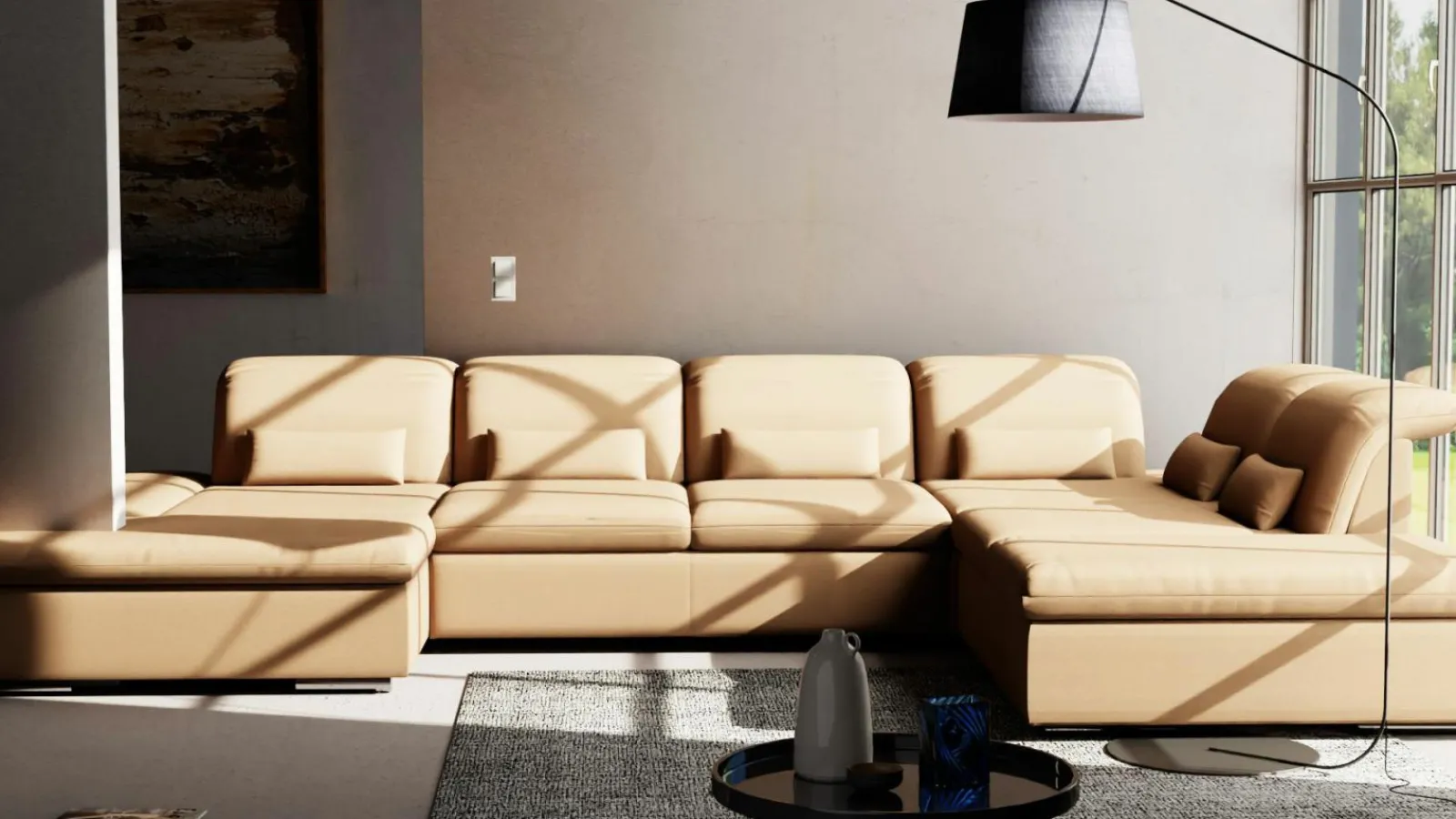 Sofas & Couches>vito Polstergarnitur blau