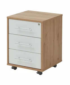 Bürostauraum>vito Rollcontainer weißbraun