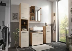 Waschbeckenunterschrank beige^ Badmöbel
