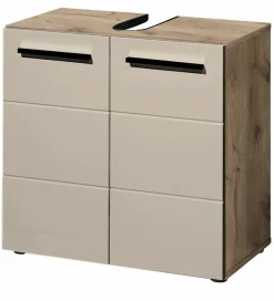 Waschbeckenunterschrank beige^ Badmöbel