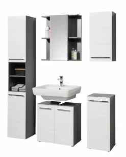Badmöbel> Waschbeckenunterschrank schwarzweißmehrfarbig