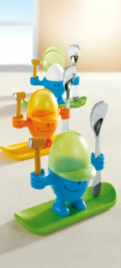 Kindergeschirr>WMF Eierbecher mit Löffel blau