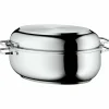 Bräter & Schmortöpfe>WMF Extrabräter mit Metalldeckel silberfarben