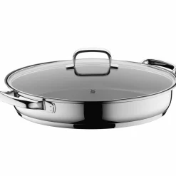 Pfannen>WMF Fischpfanne m. Deckel 26x38cm silberfarben