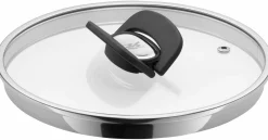 Töpfe>WMF Glasdeckel 20cm silberfarbenschwarztransparent