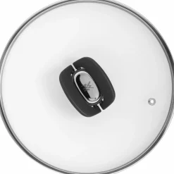 WMF Glasdeckel 24cm silberfarbenschwarztransparent^ Töpfe