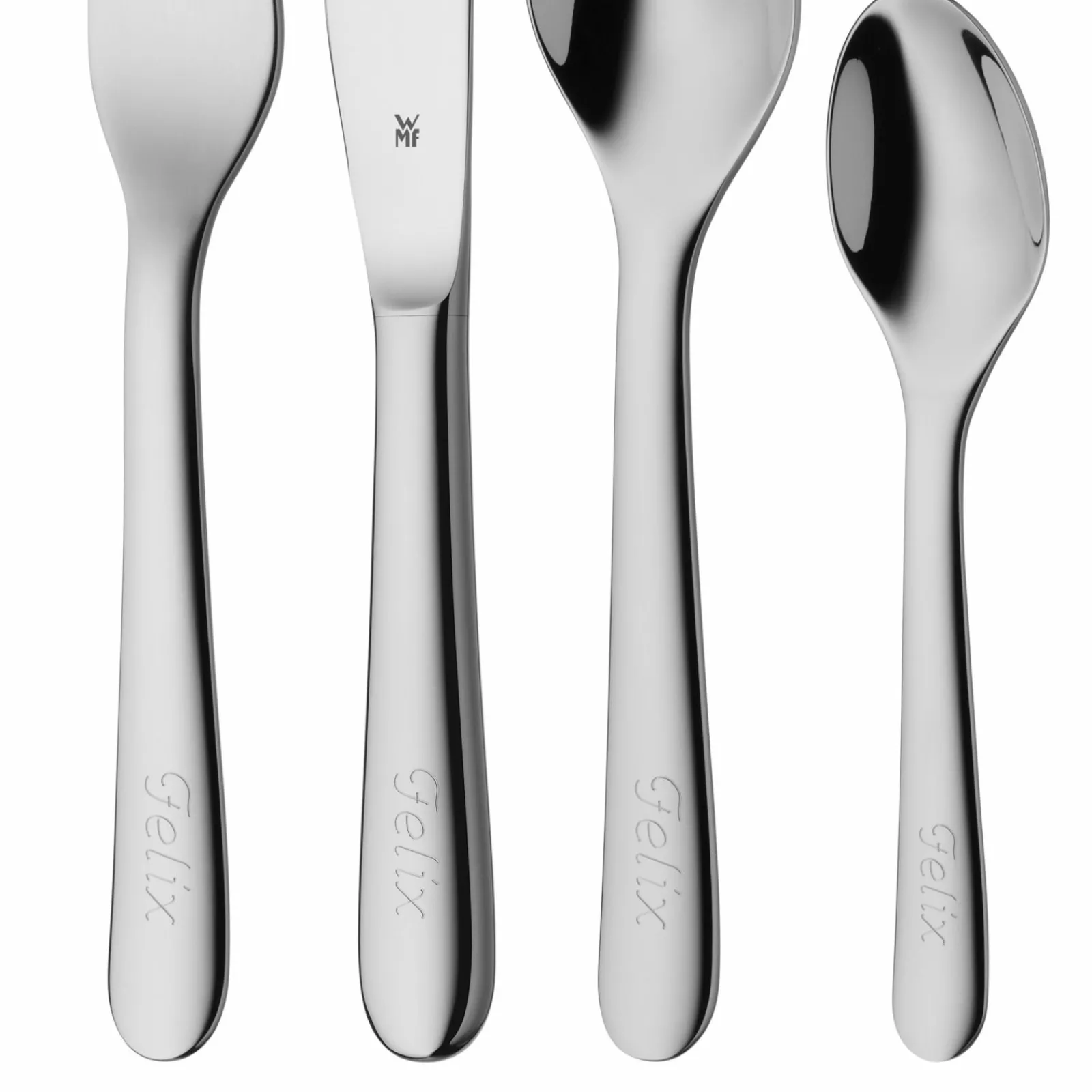 Kinderbestecke>WMF Gravurbesteckset 4tlg silberfarben