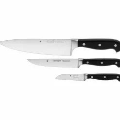WMF Messerset 3tlg schwarzsilberfarben^ Küchenmesser