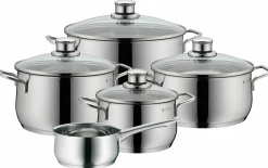 WMF Topfset 5tlg. silberfarben^ Topfsets