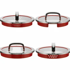 WMF Topfset 5tlg silberfarbenrot^ Topfsets