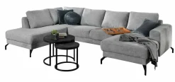 Sofas & Couches> Wohnlandschaft grau