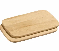 Zassenhaus 2er Schneidbrett 17x26cm braun^ Schneidebretter