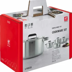 ZWILLING Topfset 5tlg. schwarzsilberfarben^ Topfsets